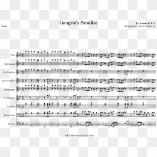 Gangsta's Paradise Sheet Music Composed By By - Sheet Music, HD Png Download