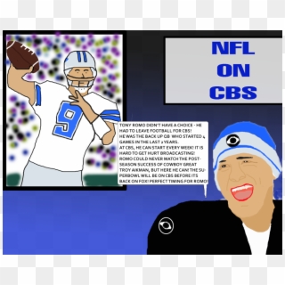 Romo Plays In Postseason For Cbs - Cartoon, HD Png Download