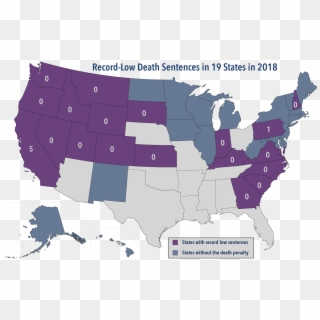 2018 Was A Record Low Year For Death Penalty Usage - States That Have Death Penalty 2019, HD Png Download
