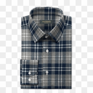 Blue Flannel Checked Shirt - Plaid, HD Png Download