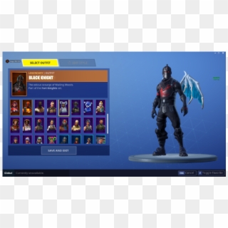 Black Knight Fortnite Png - Free Black Knight Account, Transparent Png