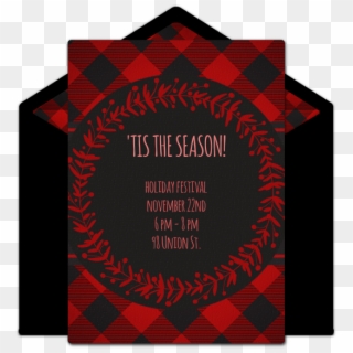 Christmas Flannel Online Invitation - Graphic Design, HD Png Download