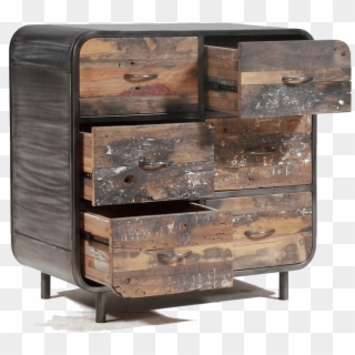 Retro Upcycled 6 Drawer Chest Thumbnail - Industrial Chest Of Drawer, HD Png Download