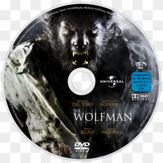 The Wolfman Dvd Disc Image - Wolfman 2010, HD Png Download