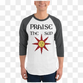 Praise The Sun 3/4 Sleeve Raglan Shirt - Solaire Shirt, HD Png Download