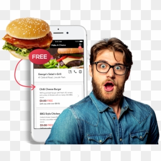 Enjoy Free Food & Drinks In Chicago - Cheeseburger, HD Png Download