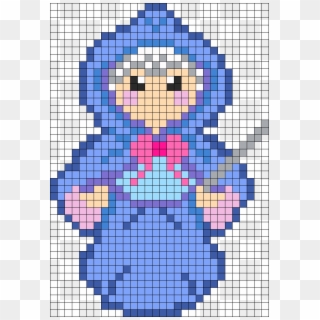 Fairy Godmother Perler Bead Pattern / Bead Sprite - Santa Hat Pixel Art, HD Png Download