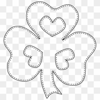 Printable Shamrock Border - Clovers Coloring Pages, HD Png Download
