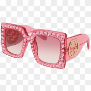 Gucci Gucci Gg0145s - Gucci Bling Sunglasses Pink, HD Png Download