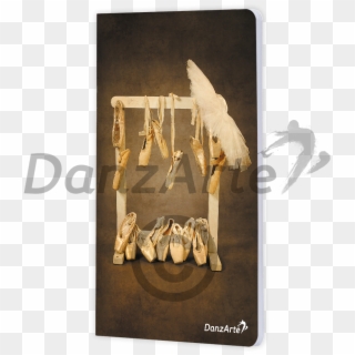 “hanging Pointe Shoes” A6 Matt Laminated Notebook - Carving, HD Png Download
