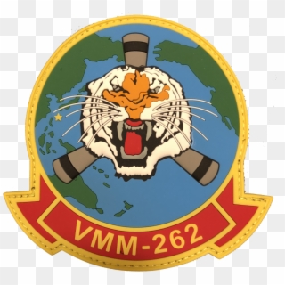 Vmm 262 Flying Tigers Full Color Pvc With Velcro Military, - Vmm-262, HD Png Download