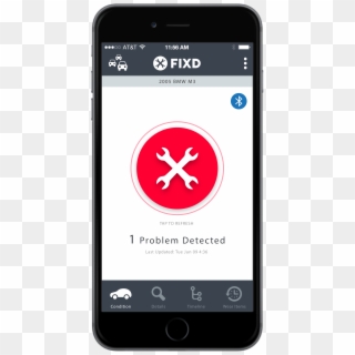 Read The Cars Computer On An App Fixd App Check Engine - Fixd Obd-ii Active Car Health Monitor, HD Png Download