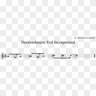 Doofenshmirtz Evil Incorporated Sheet Music For Piano - Slope, HD Png Download
