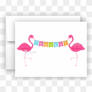 Pink Flamingo Thank You Cards Note Card Stationery - Greater Flamingo, HD Png Download