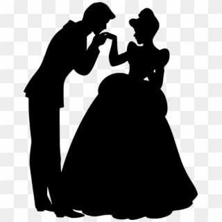 Cinderella And Prince Charming Silhouette, HD Png Download
