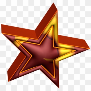3d Brown Star - Star 3d, HD Png Download