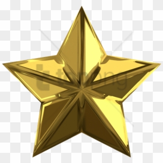 Free Png 3d Gold Star Png Png Image With Transparent - Gold Star Transparent Background, Png Download