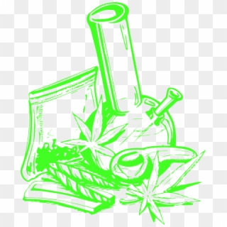 Cannabis Bong Graphic - Cool Drawings Of Weed, HD Png Download