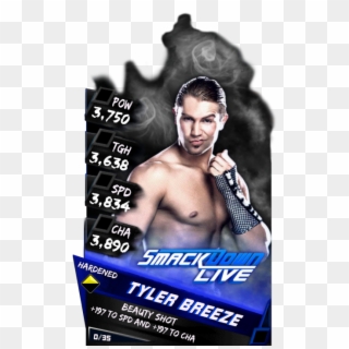 Supercard Tylerbreeze S3 Hardened Smackdown 9554 - Wwe Supercard Carmella Elite, HD Png Download
