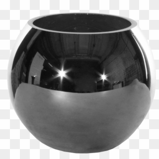 Vase Ball Dark Silver - Vase, HD Png Download