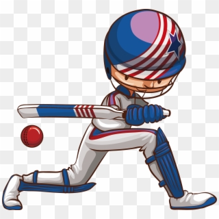 Drawing Sports Baseball - Cartoon Cricket Ball And Bat, HD Png Download