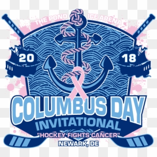 2019 Columbus Day Invitational-hockey Fights Cancer - Poster, HD Png Download
