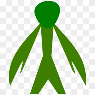 Green Alien Long Arms Silhouette Png Image - Alien Stick Figure, Transparent Png