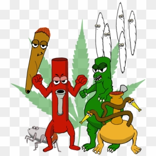 Cannabis, Stoner Film, Smoking, Cartoon, Fictional - Cannabis Leaf, HD Png Download