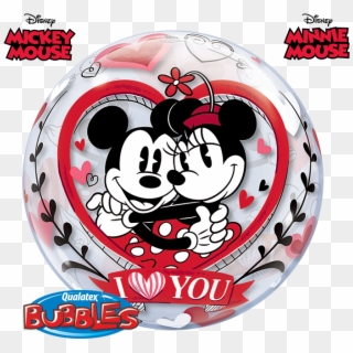 Mickey & Minnie Bubble Balloon I Love You - Love Mickey And Minnie, HD Png Download
