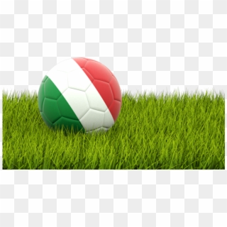 Football In Grass - Saudi Flag On Football, HD Png Download