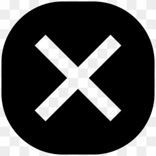 Cross Sign In A Rounded Square Comments - Black Cross Icon, HD Png Download