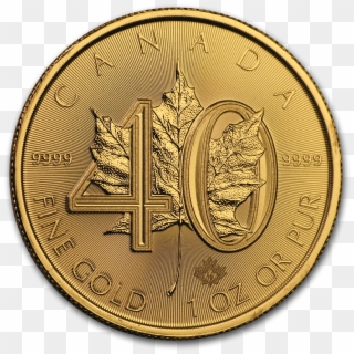 2019 Canada 1 Oz Gold Maple Leaf 40th Anniversary Bu - 50 Dollar Canada 2019, HD Png Download
