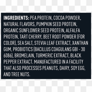 Vega Sport Premium Protein Chocolate Xl Ingredients - Circle, HD Png Download