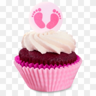 Baby Religious Celebration Pink Cupcake - Baby Shower, HD Png Download