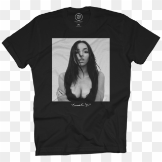 Photo On Black T-shirt $25 - Girl, HD Png Download