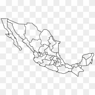 México Png White - Mexico Map Png White, Transparent Png