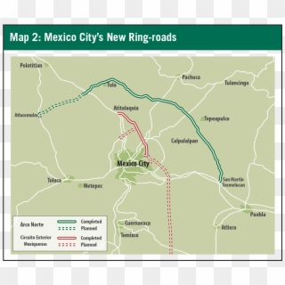 Mexico City's New Ring-roads - Interstate Mexico, HD Png Download