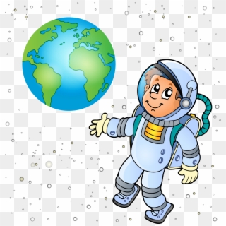 Astronaut Clipart Space Earth - رائد الفضاء للاطفال, HD Png Download
