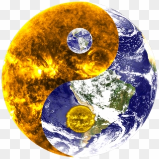 Design,yin Pictures, - Sun And Earth Yin Yang, HD Png Download