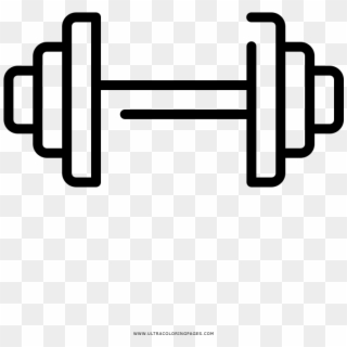 Weight Lifting Coloring Page - Dumbbell, HD Png Download