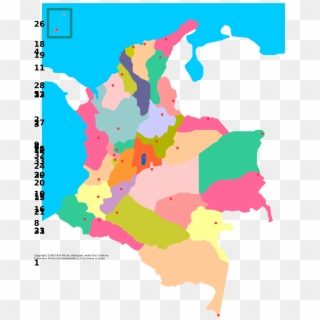 File Colombia Departamentos - Religious Regions In Colombia, HD Png Download