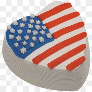 Heart Shaped Flag Ice Cream Cake - Flag Of The United States, HD Png Download
