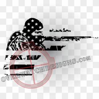 Shooter Stars And Stripes Sticker - Gallery Rifle Shooting, HD Png Download