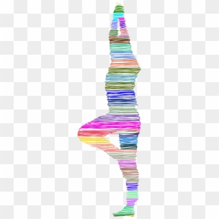 Scribbled Female Pose Minus Ground Silhouette Big - Yoga Pose Colorful Png, Transparent Png