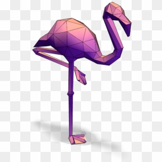 A 3d Model Created With Vectary - Flamingo 3d Model Free, HD Png Download