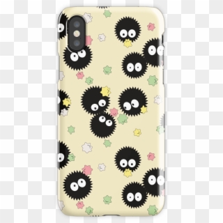 Ghibli Inspired Soot Sprites With Candy Pattern Iphone - Soot Sprite Phone Case, HD Png Download