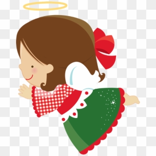 Ckren Uploaded This Image To 'navidad/angeles Navidenos' - Christmas Girl Clipart Free, HD Png Download