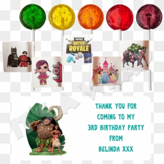 Moana Lollipop Stick Labels - Mota Lollipops, HD Png Download