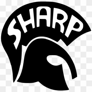 Sharp Logo Black Shilhoutte - Illustration, HD Png Download
