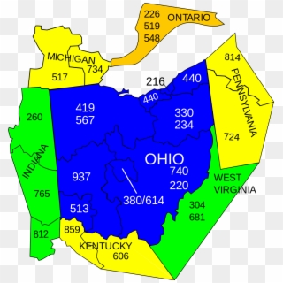 Area Code - Ohio Area Codes, HD Png Download